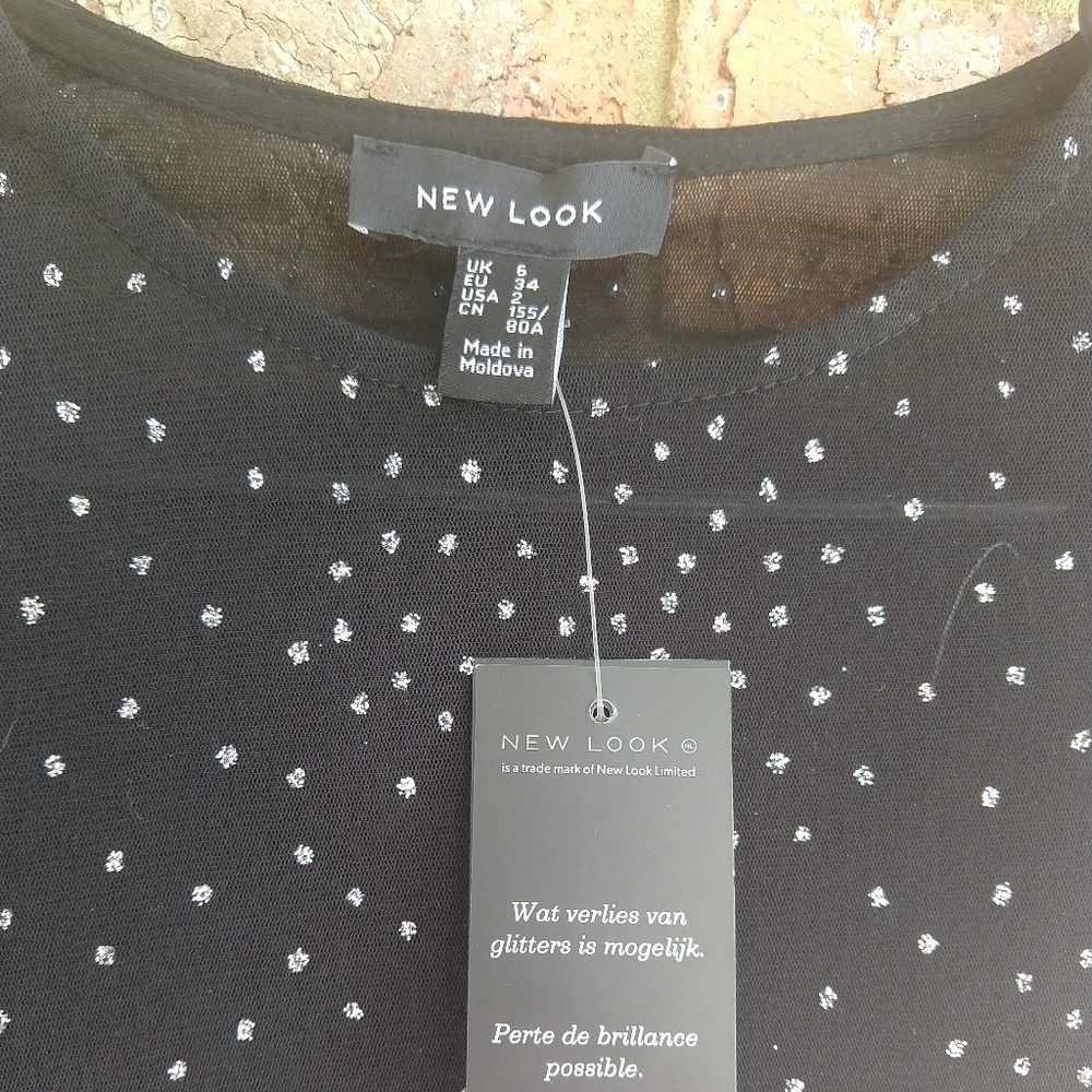 📣HP📣 NEW Black Glitter Mesh Date Night Dress - Picture 6 of 6